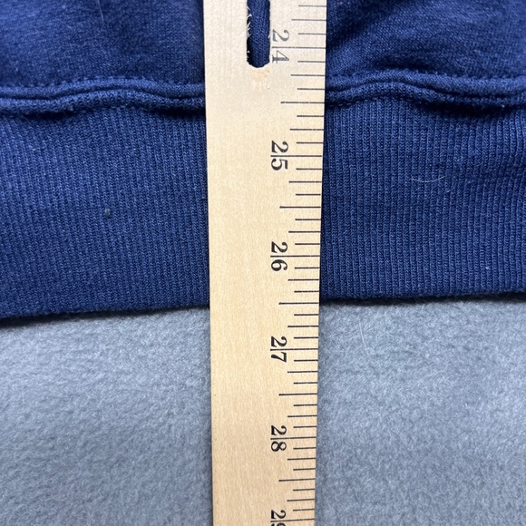 Note Dame 1/4 Zip Sweater Size 2XL Embroidered Logos Champion Brand Blue - Picture 7 of 11